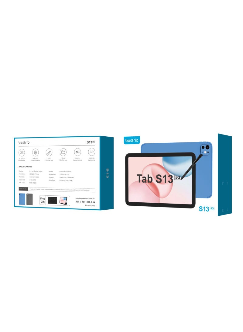 Bestrio Tab S13 5G 10.1-Inch Display Tablet With 12 GB RAM 512 GB ROM And 8000 mAh Battery - Gray - Image 3